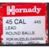 Balles plomb rondes, Hornady diamètre 445 par 100. Si rupture remplacement par HN.