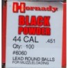 Balles plomb rondes, Hornady  ou RB,  diamètre 451 par 100. Si manque prendre HN.