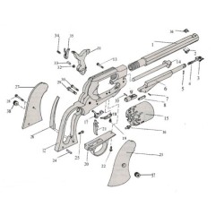 Schéma Remington 1858 UBERTI et PEDERSOLI PATTERN