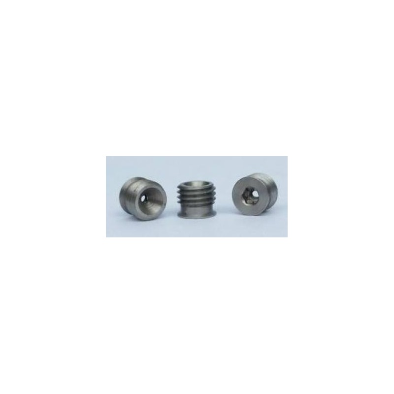 Lumière en inox 418 durci HRC42, pas de m 6 x 0.75,  trou de 1.15.