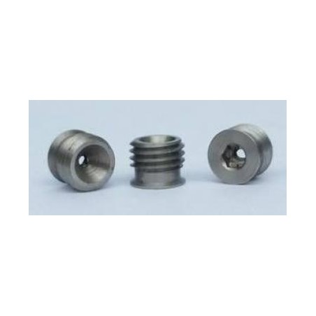 Lumière en inox 418 durci HRC42, pas de m 6 x 0.75,  trou de 1.15.