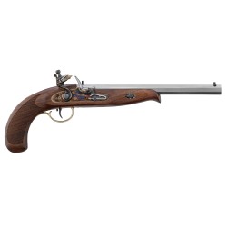 S 374-44 Pistolet Pedersoli continental target à silex avec stecher, calibre 44 lisse, discipline Cominazzo.