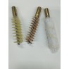 lot de  3 écouvillons,bronze ,laine,crin  calibre 44/50 filetage  5 ma.