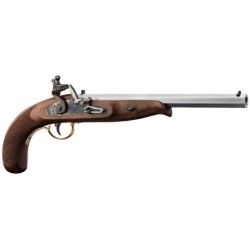 S 374-44 Pistolet Pedersoli continental target à silex avec stecher, calibre 44 lisse, discipline Cominazzo.